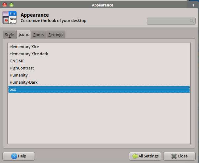 xfce-внешний вид-значок-вкладка