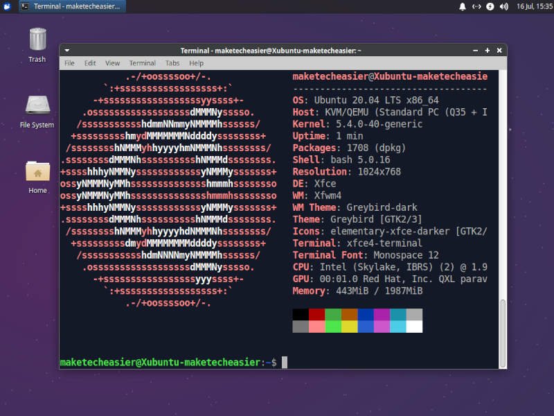 Xfce Xubuntu Neofetch