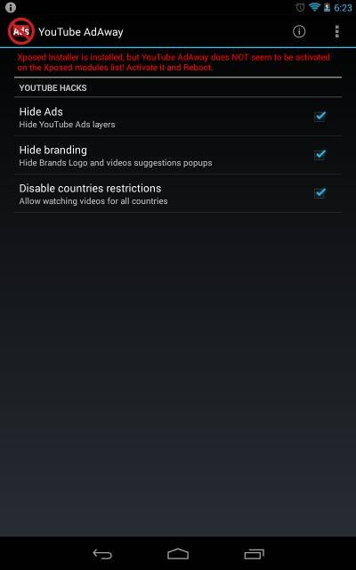 xposed-framework-без рекламы на YouTube