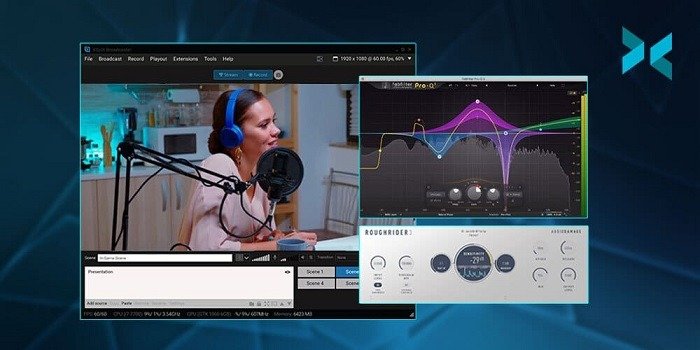 Интерфейс Xsplit Broadcaster