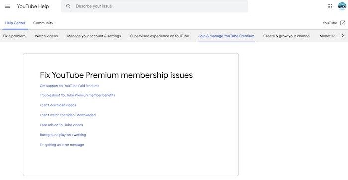 Справка YouTube Premium Premium