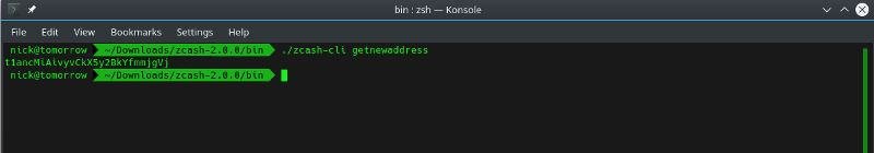 Получите адрес вашего кошелька Zcash