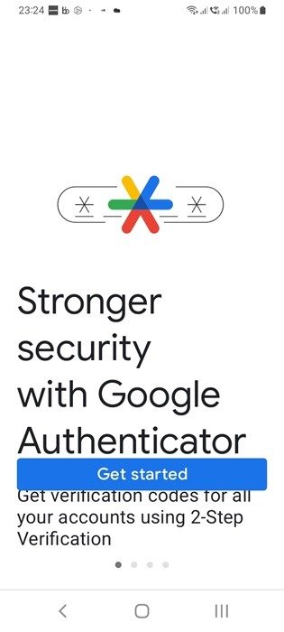 Google Authenticator на Android, пример приложения для аутентификации.