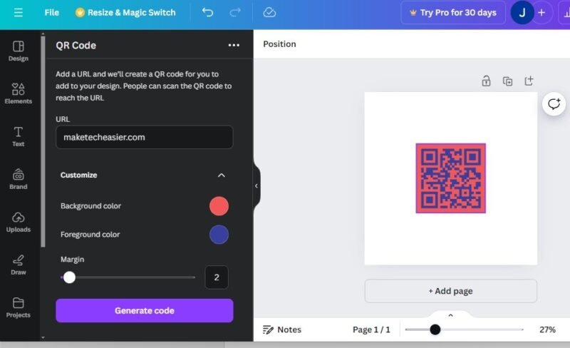 Как создать Qr-код в Canva Apps Qr Code Final