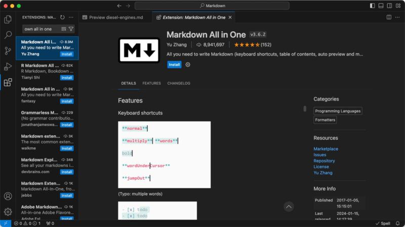 Vscode Markdown все в одном