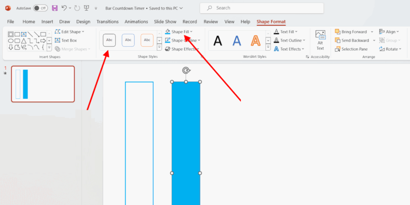 Создайте барный таймер в Powerpoint