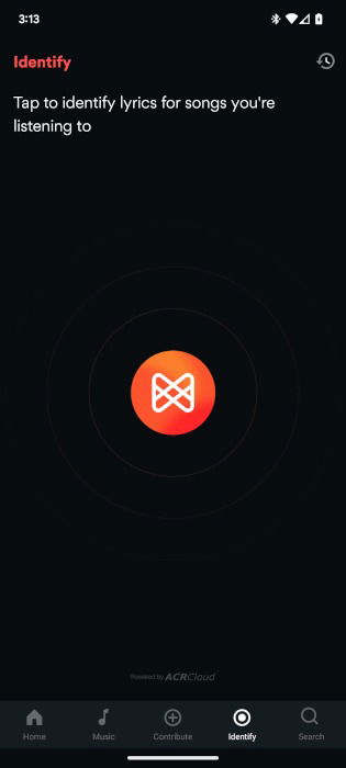 Приложение Musixmatch Song Finder