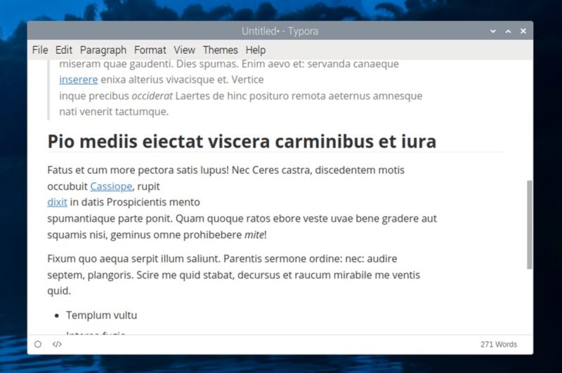 Редактор Typora Raspberry Pi
