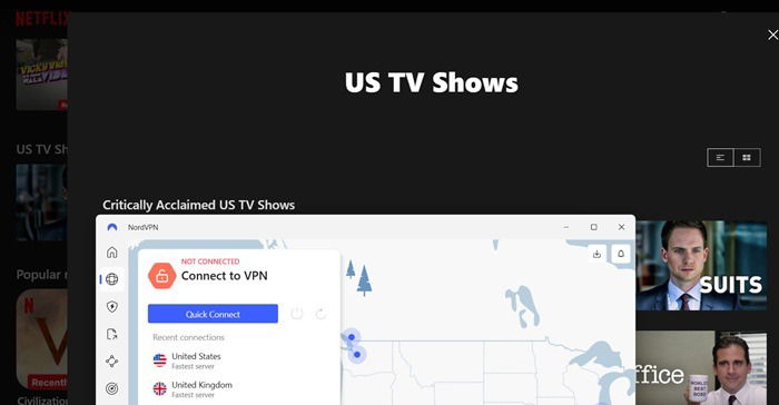 Доступ к телепередачам в США с помощью серверов NordVPN в США.