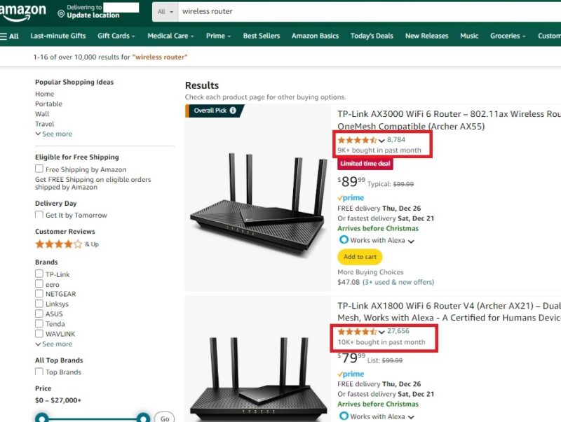 Маршрутизаторы TP-Link на Amazon.