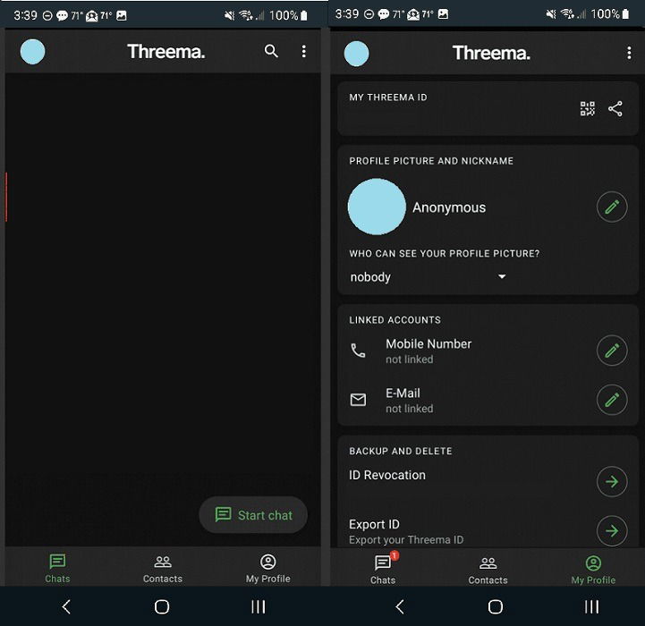 Отличные смс-приложения для Android с опциями конфиденциальности Threemaapp